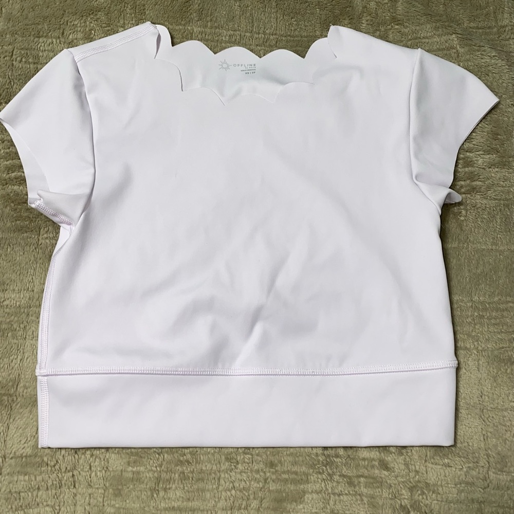 Scalloped crop top